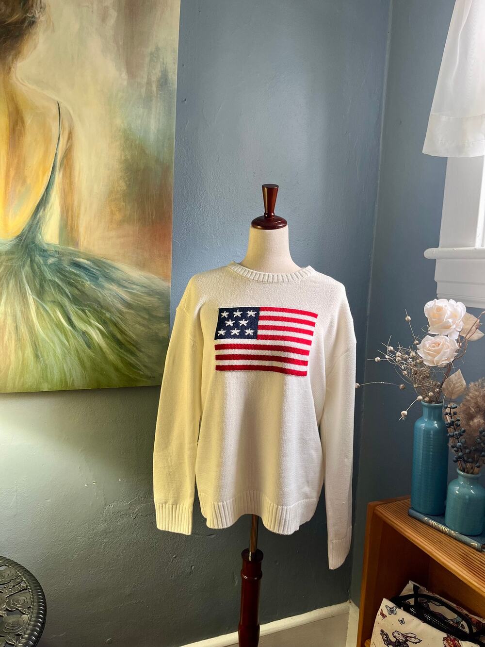 NWT, Mighty Fine Size L, white sweater